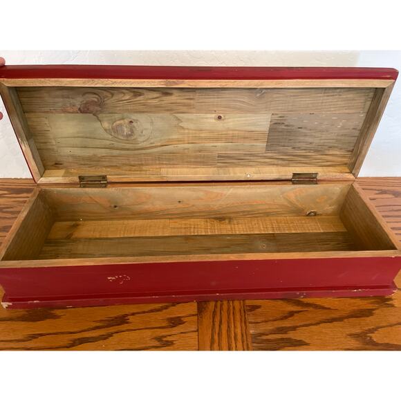 Handmade vintage wooden box BEACH SIGN on top - Picture 3 of 7